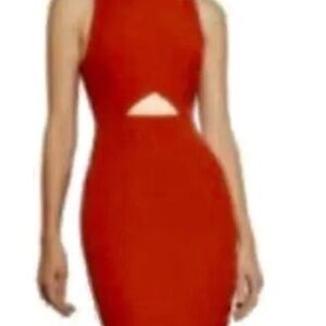 Knee Length BCBG MaxAzria Cut-out Sheath Dress Size 12